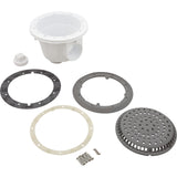Main Drain, WW Anti Vortex, 8" Rnd, Vinyl, 2"s, Gray : 640-2757 V