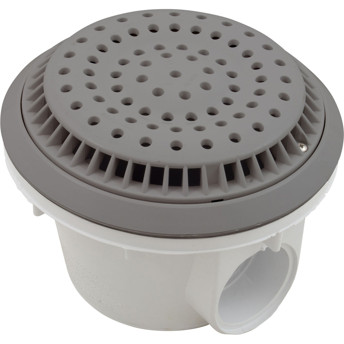 Main Drain, WW Anti Vortex, 8" Rnd, Vinyl, 2"s, Gray : 640-2757 V - Waterway Plastics - 8.06105E+11 - PartsForSpas.com
