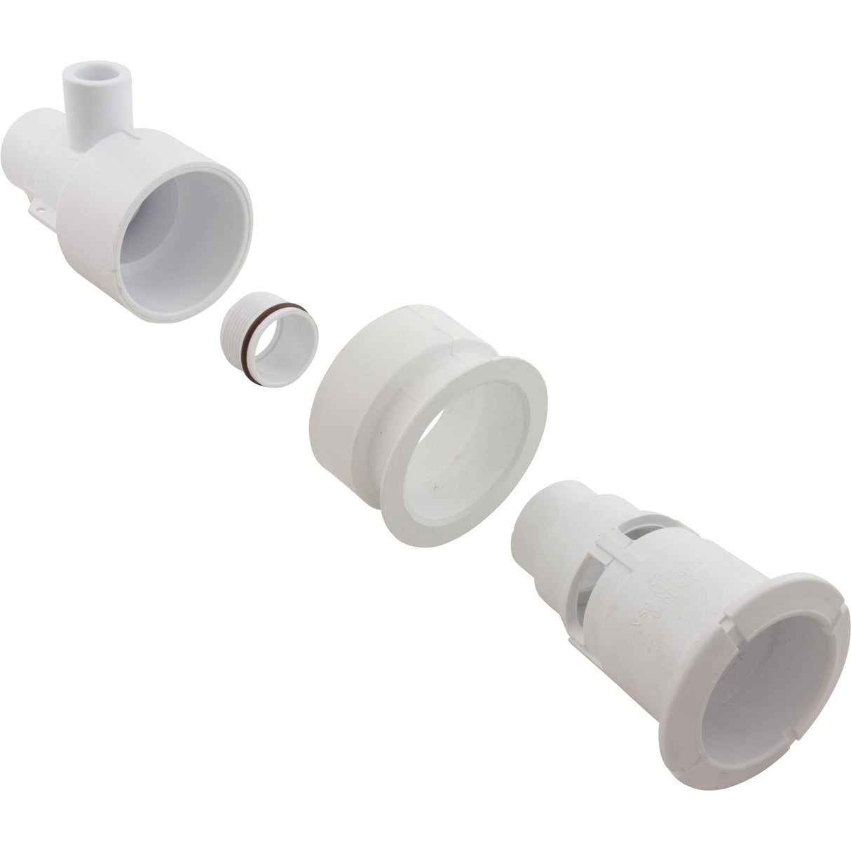 Jet Body, WW Poly Gunite, a1/2"spg, w1"spg, White : 210-3830
