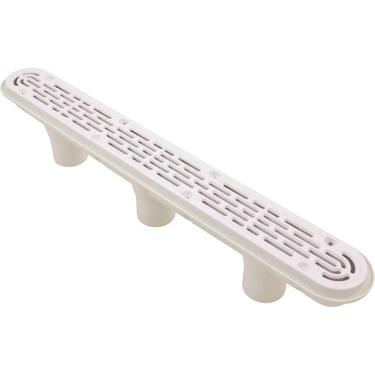 Channel Drain, Aquastar, 32", Flat Grate, For Concrete, White : 32CDFL101