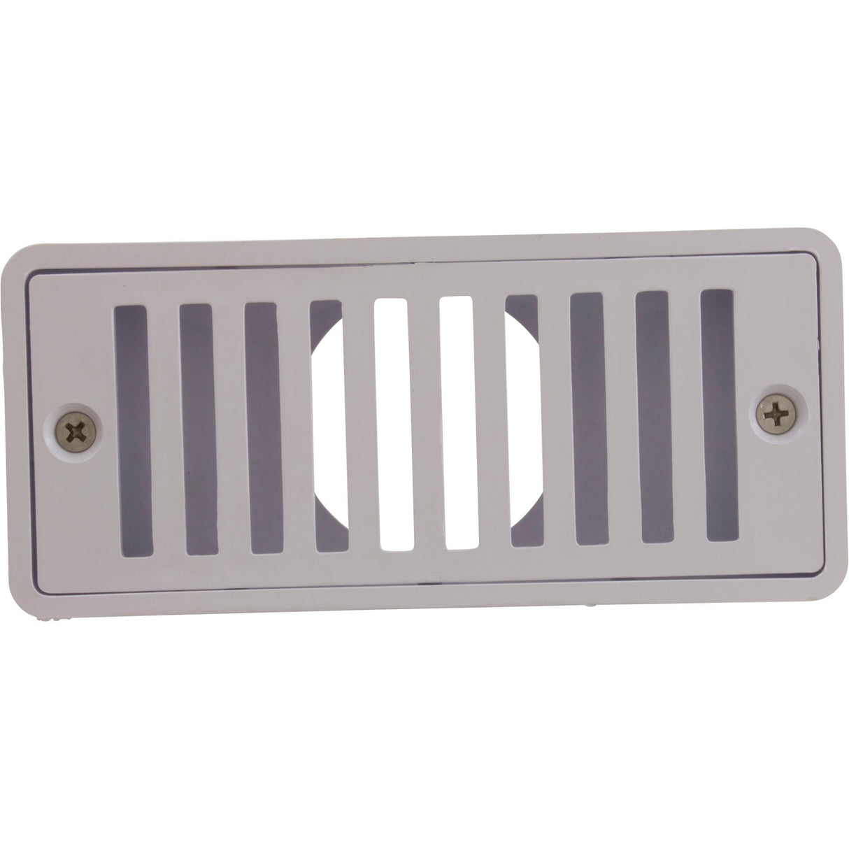 Gutter Drain, Pentair 2.5" x 6", w/Grate, White : 542039