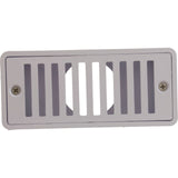 Gutter Drain, Pentair 2.5" x 6", w/Grate, White : 542039