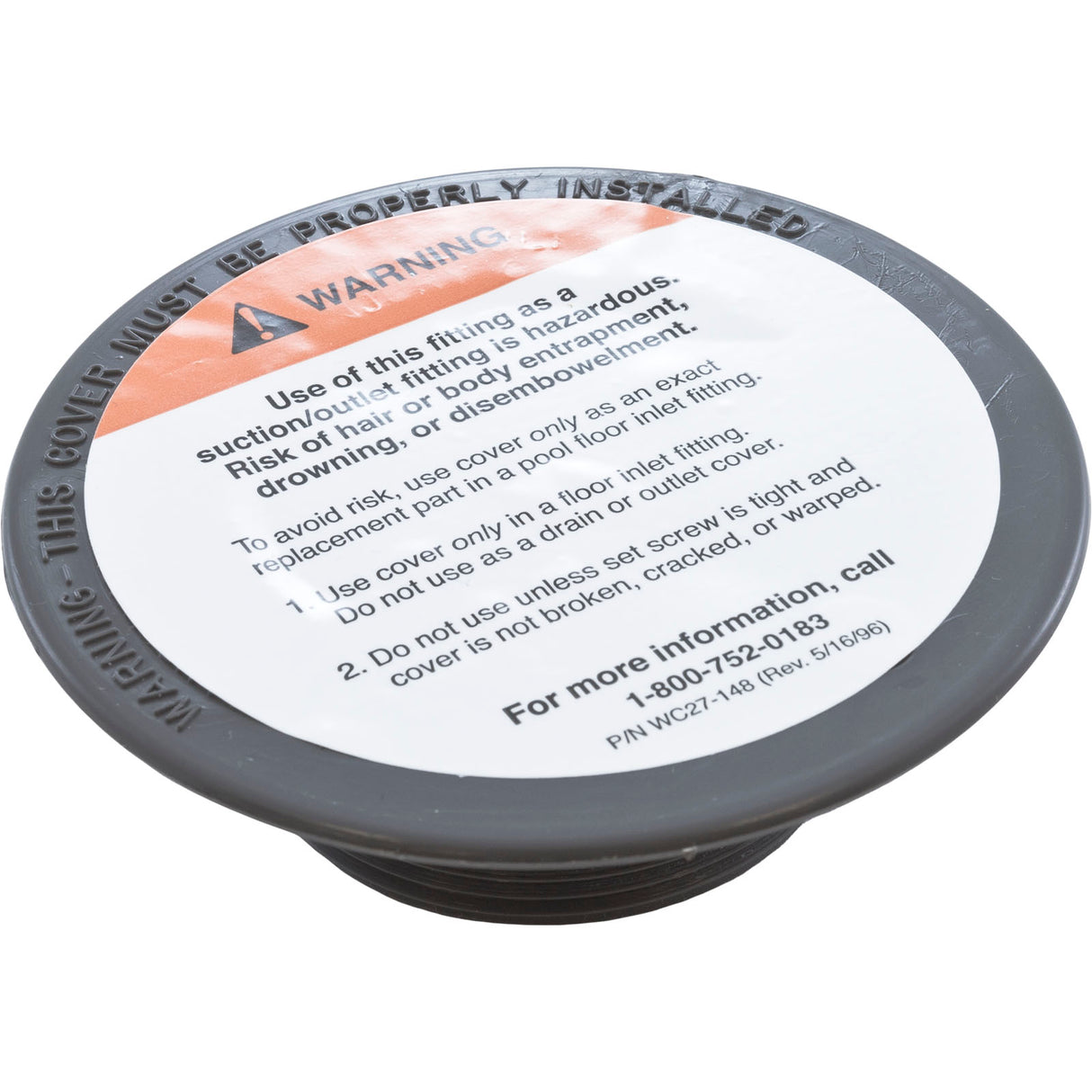 Floor Plate, Pentair Sta-Rite Inlet 8428, Gray : 08417-0005B