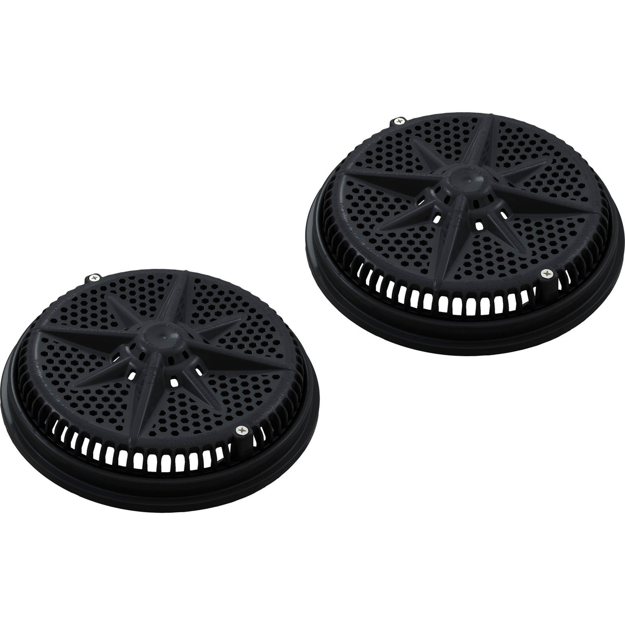 Main Drain Grate, PentStarGuard, 8", 112gpm, Blk, qty 2, Shrt Ring : 500145