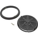 Main Drain Grate, PentStarGuard, 8", 112gpm, Drk Gry, Short Ring : 500105
