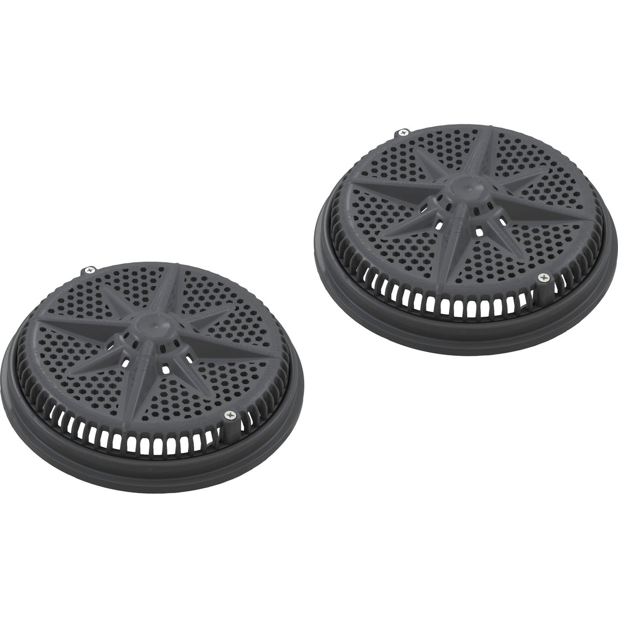 Main Drain Grate, PentStarGuard, 8", 112gpm, DrkGry, qty2, Sh Ring : 500146