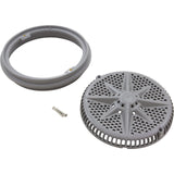 Main Drain Grate, PentairStarGuard, 8", 112gpm, Gray, Long Ring : 500102