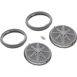 Main Drain Grate, Pent StarGuard, 8", 112gpm, Gray, qty 2, Lg Ring : 500143