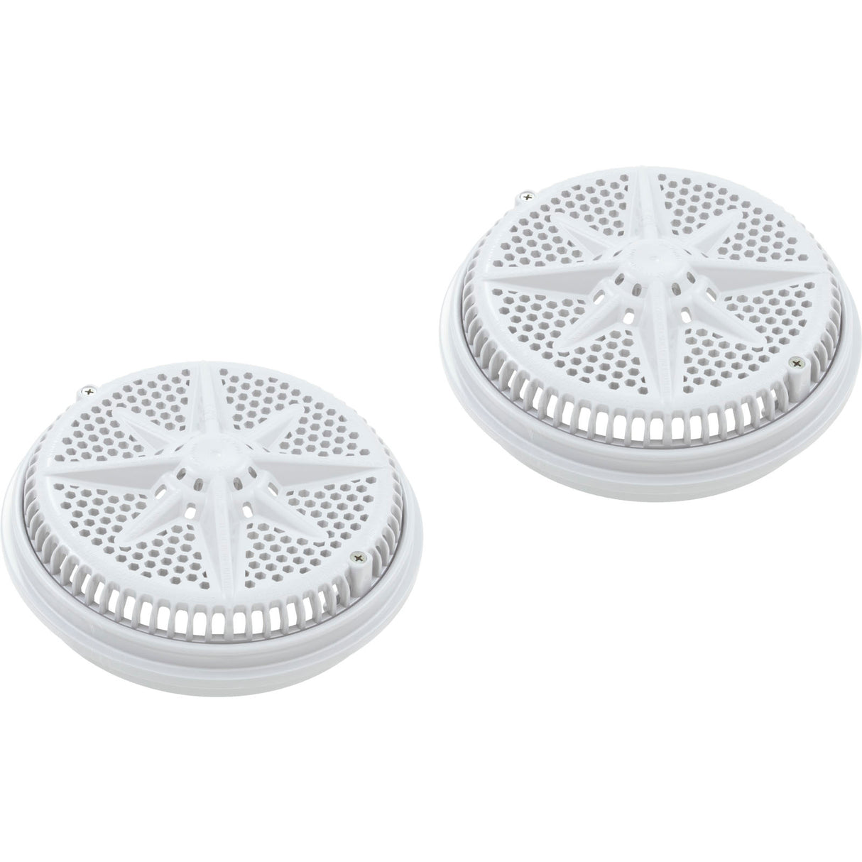 Main Drain Grate, PentStarGuard, 8", 112gpm, Wht, qty 2, Long Ring : 500140