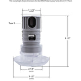 Jet Intl, BWG Luxury, 3-1/2"fd, Roto, Text Scal, Lt Gry : 950335