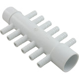 Manifold, 3/8" Barb, 12 Port, 1" Slip x 1" Spigot : 672-0410
