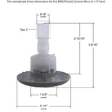Jet Intl, BWG Cyc Micro, 3-1/4"fd, 2 Roto, Dlx Scal, Slvr : 971281
