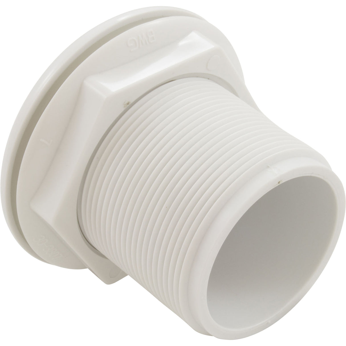 Jet Intl, BWG/HAI Hydro Jet, Long, 3-3/8"fd, Dir, w/Nut, Wht : 10-3300WHT