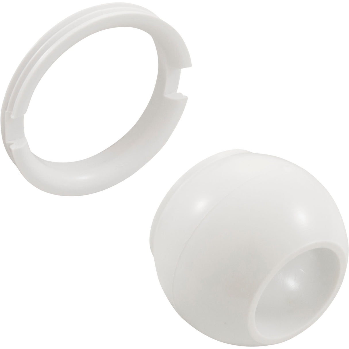 Eyeball, BWG Hydro Jet, w/ Retainer Ring White : 10-3808WHT
