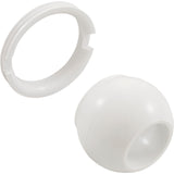 Eyeball, BWG Hydro Jet, w/ Retainer Ring White : 10-3808WHT