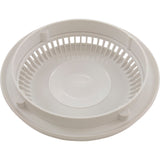 Main Drain Grate, Afras, Anti Vortex, 7-3/4"dia, Wht, w/Ring&Scrw : 10064W
