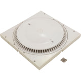 Main Drain Grate, Afras, 12" x 12" Square, w/SS Screws, Wht : 10064ACW