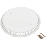 Main Drain Grate, Afras, 11-1/8" dia, w/Screws, White : 10064AW