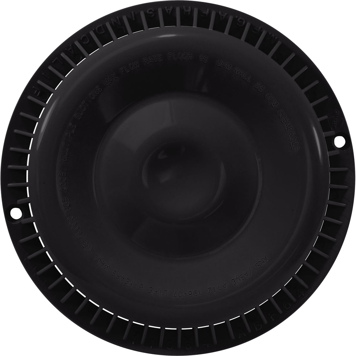 Main Drain Cover, Afras, Anti Vortex, Black, w/Screws : 11064BK