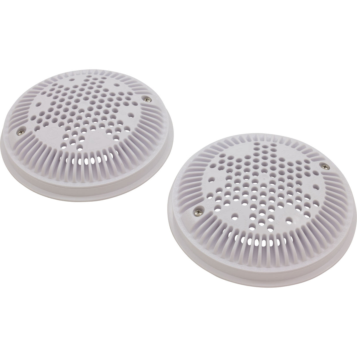Suction Cover, Hayward WG1030, 8" Round, w/Frame, Wht, Qty 2 : WG1030AVPAK2