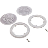 Suction Cover, Hayward WG1030, 8" Round, w/Frame, Wht, Qty 2 : WG1030AVPAK2