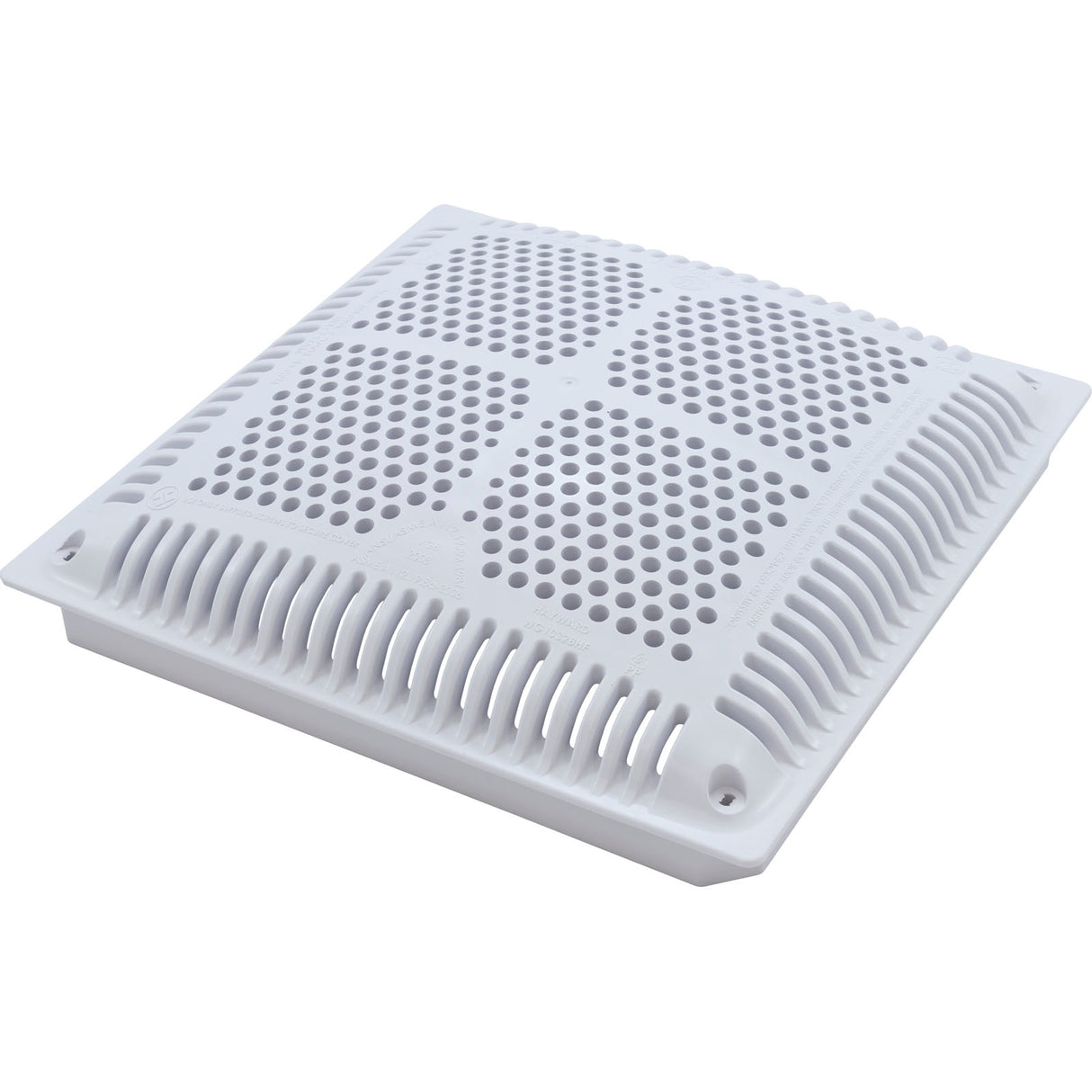 Main Drain Grate, Hayward High Flow, 12" x 12"Sq, w/Frame : WGX1032BHF2