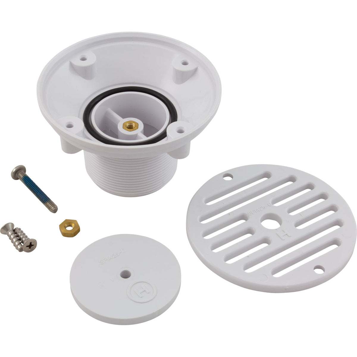 Inlet Fitting, Hayward, Grate, Adjustable 1-1/2" Slip White : SP1424S