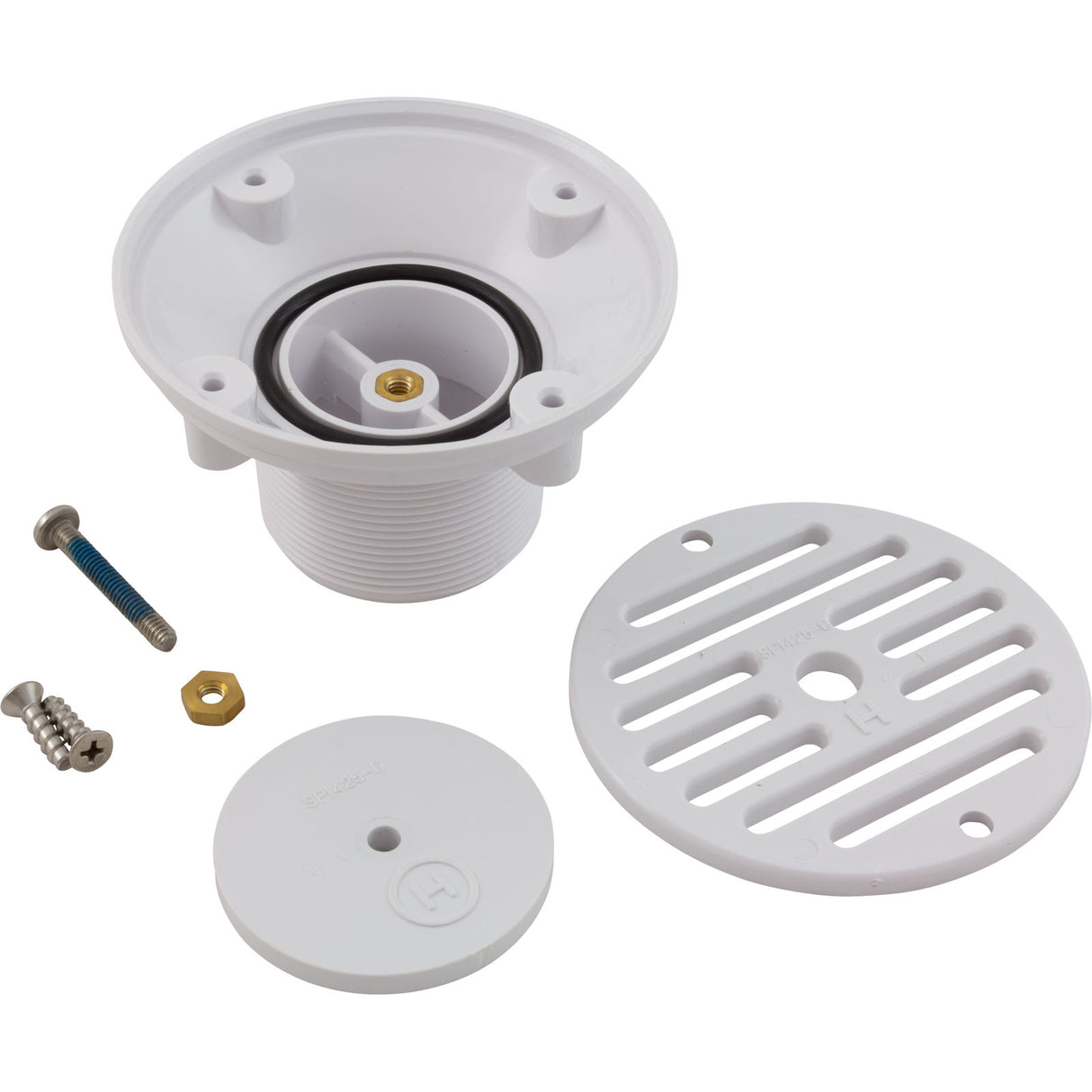 Inlet Fitting, Hayward, Grate, Adjustable 1-1/2" Slip White : SP1424S