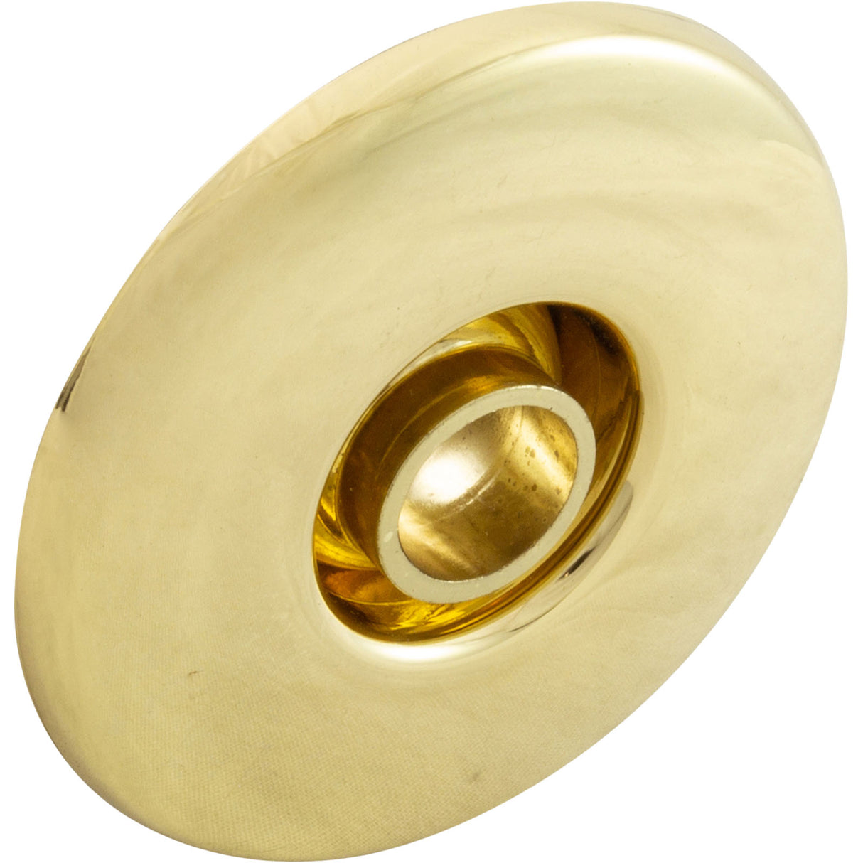 Escutcheon, HydraBaths Futura, 2-5/8"fd, w/Dir Eye, Smth, Brass : FJ115