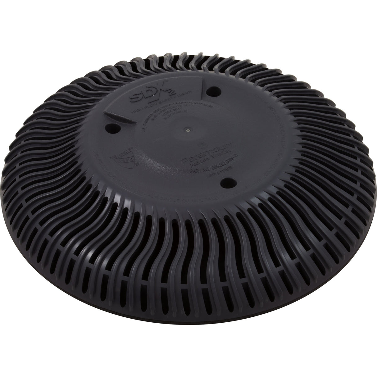 Main Drain Grate, Paramount SDX2, Vinyl, Black, qty 2 : 004-172-2231-03