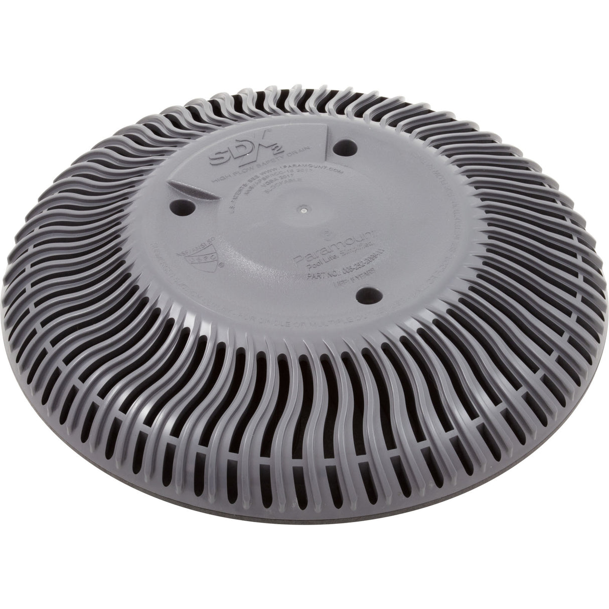 Main Drain Grate, Paramount SDX2, Vinyl, Light Gray, qty 2 : 004-172-2231-08
