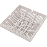 Main Drain Grate, Waterway 9" x 9" Square, White : 642-4790 V
