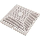 Main Drain Grate, Waterway 9" x 9" Square, White : 642-4790 V
