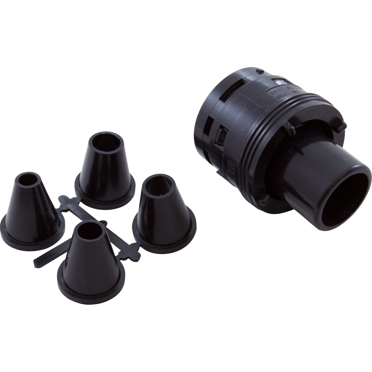 Nozzle, Waterway Poly Jet Caged Style, Directional, Black : 210-8751