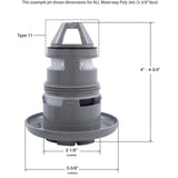 Jet Intl, WW Poly Jet, 3-3/8"fd, Roto, Dlx Scal, White : 210-6090