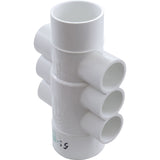 Manifold, 1"s, 6 Port, Flow Thru, 1-1/2"s/2"spg x 2"s : 672-4550