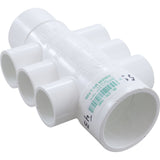 Manifold, 1"s, 6 Port, Flow Thru, 1-1/2"s/2"spg x 2"s : 672-4550