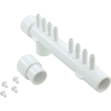 Manifold, Tee, 1"s x 1"spg x 1"s,  (8) 3/8"sb, w/ plugs : 672-4370