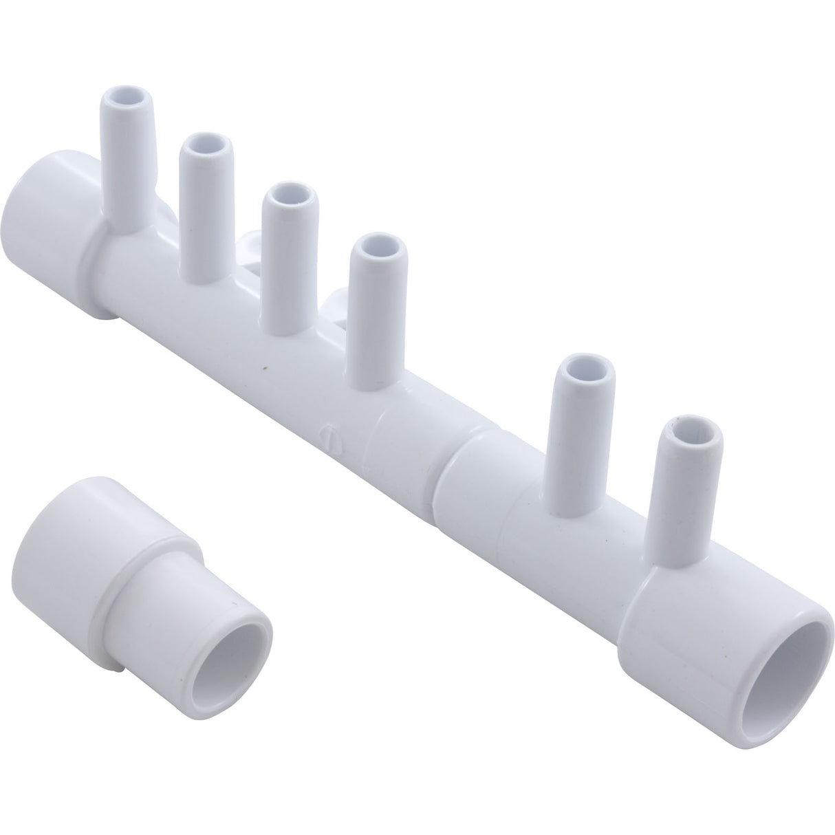 Manifold, 3/8"b, 6 Port, Flow Thru, 1/2"s x 1"spg : 672-4690