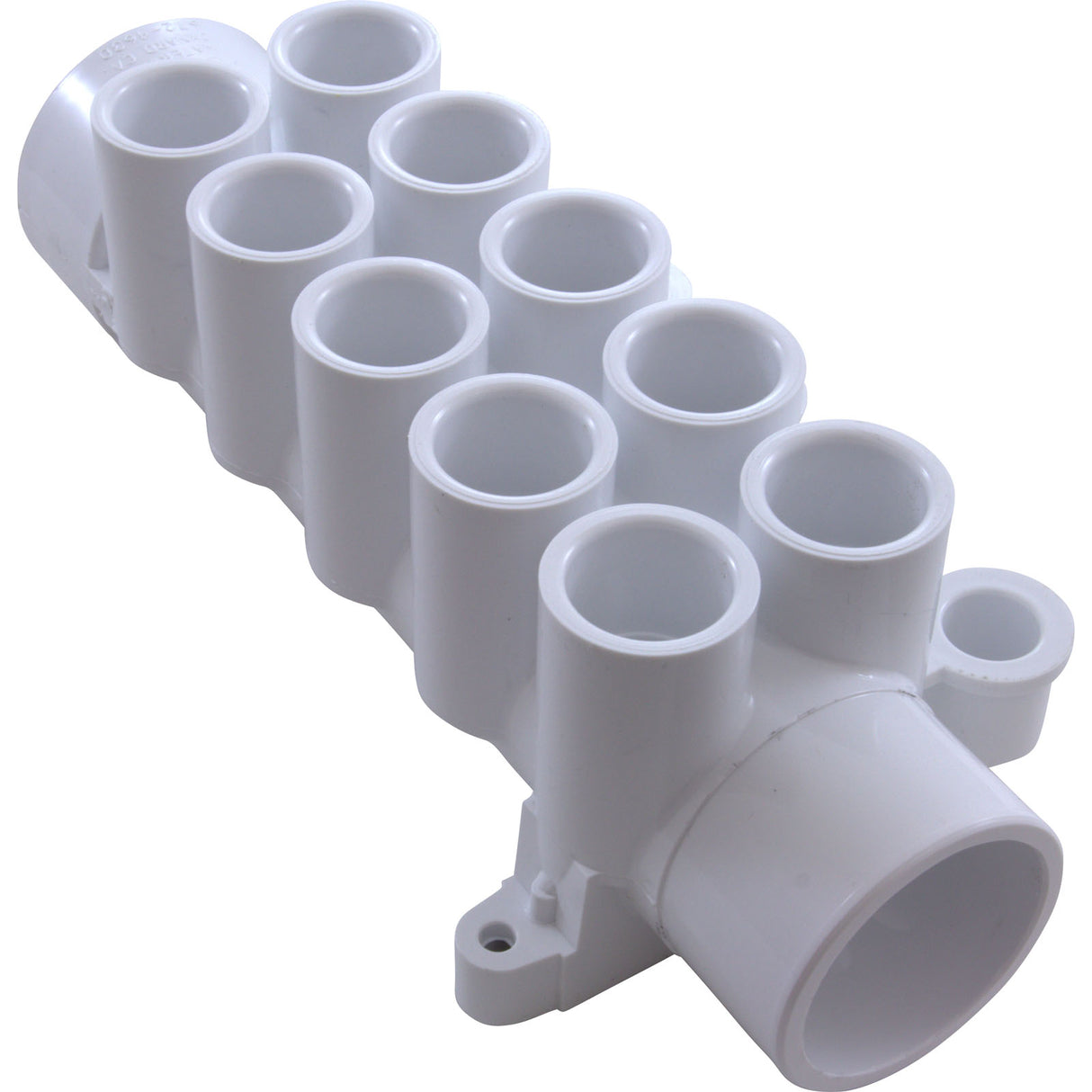 Manifold, 1/2"s, 10 Port, Flow Thru, 1-1/2"s x 1-1/2"spg, w/Plug : 672-4630