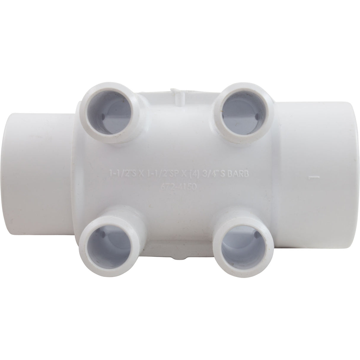 Manifold, 3/4"sb, 4 Port, Flow Thru, 1-1/2"s x 1-1/2"spg, SP : 672-4150