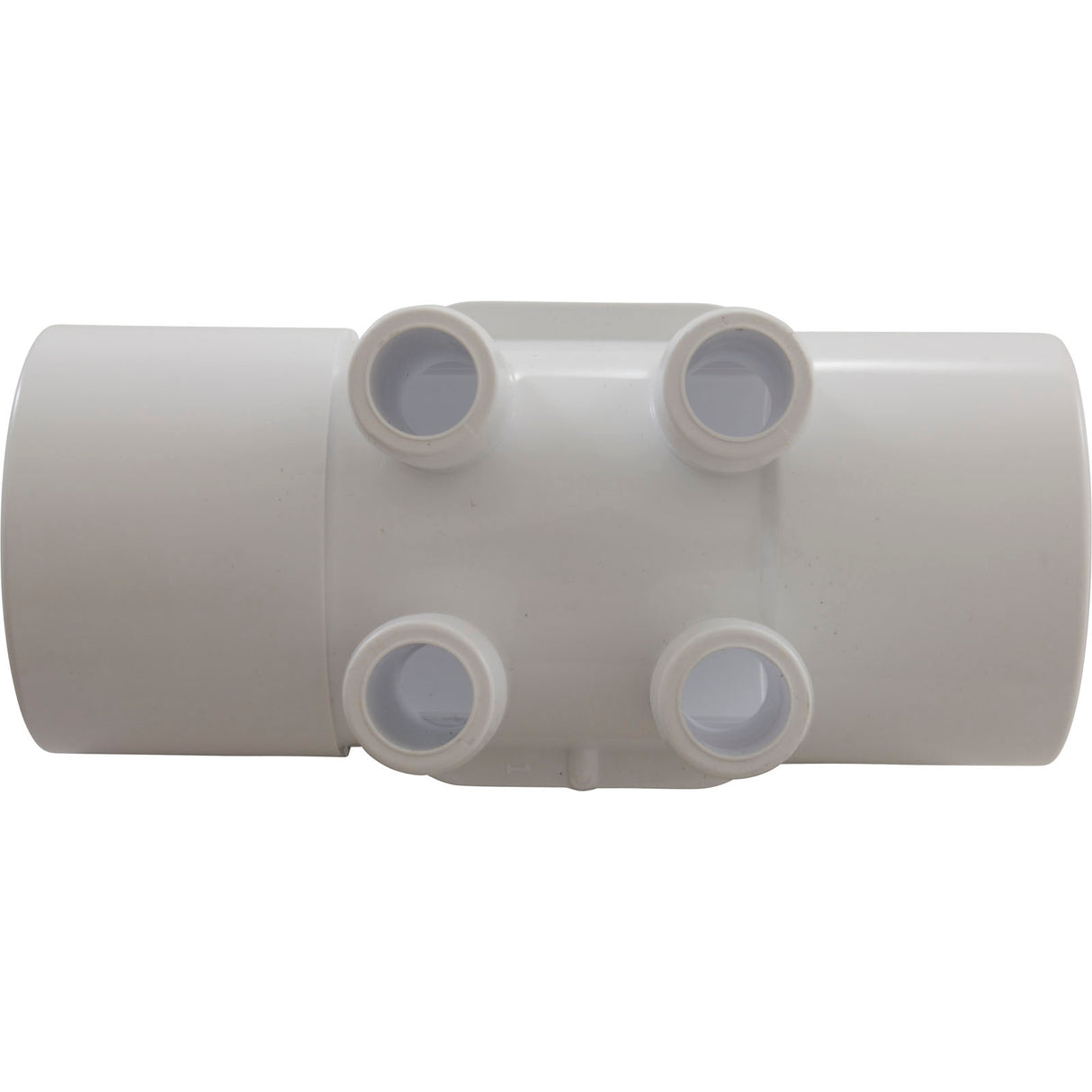 Manifold, 3/4" Barb, 4 Port, Flow Thru, 2" Slip x 2" Slip : 672-7110