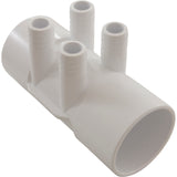 Manifold, 3/4" Barb, 4 Port, Flow Thru, 2" Slip x 2" Slip : 672-7110