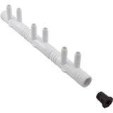 Manifold, 3/8"sb, 6 Port, Flow Thru, 3/4"b x 3/4"b : 672-7190