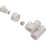Jet Body Assy, WW Poly Strm Gunite, a1-1/2"s, w2"s, Tee, Wht, Thd : 229-1110