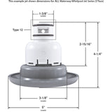 Jet Intl, WW Whirlpool, 5"fd, Dir, Smth, SS/Gry, Non-Adjustable : 212-2037S