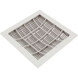 Main Drain Grate, Waterway, 12" x 12" Square, w/Frame, White : 640-4720 V