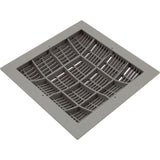 Main Drain Grate, Waterway, 12" x 12" Square, w/Frame, Gray : 640-4727 V