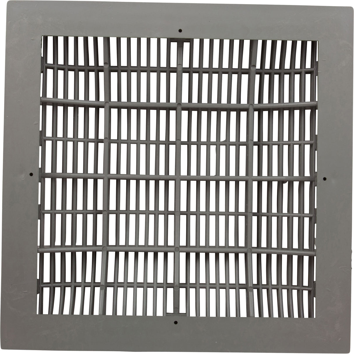Main Drain Grate, Waterway, 12" x 12" Square, w/Frame, Gray : 640-4727 V