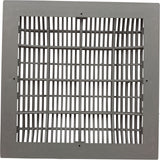 Main Drain Grate, Waterway, 12" x 12" Square, w/Frame, Gray : 640-4727 V